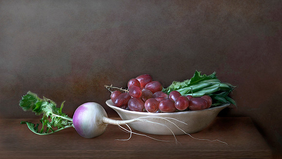 Turnip With Grapes and Greenbeans