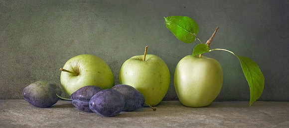 Green Apples and Plums